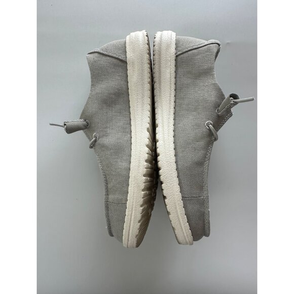 Hey Dude - Wendy Chambray Light Grey Slip On Casual Shoes Sz 7 - Picture 3 of 5
